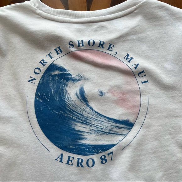 Aeropostale Long Sleeve North Shore Maui Graphic Tee Small Hawaii - Picture 8 of 11